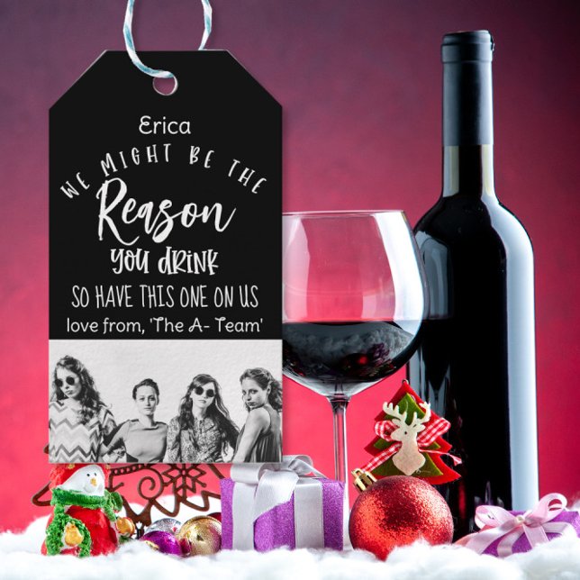Étiquettes-cadeau Drôle "Raison de boire" Vin cadeau (Créateur téléchargé)