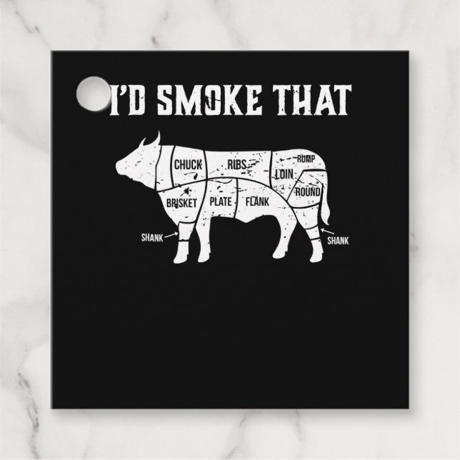 Étiquettes Cadeau Drôle Vache Barbecue Pit Master Cadeau (Devant)