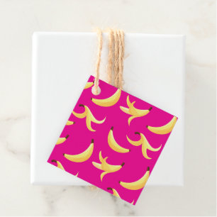 Étiquettes Cadeau Drôles de faveurs de fête à la banane rétro éditab