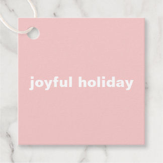 Étiquettes Cadeau Dusky Pink Minimal Modern Christmas Favor Tag