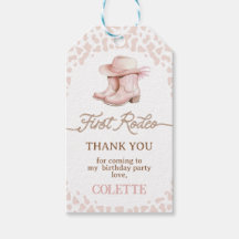Dusty Pink Cowgirl Bottes Premier Rodéo 1er Annive