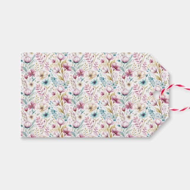 Étiquettes-cadeau Easter Floral Garden Wrapping Paper Set  (Devant (Horizontal))