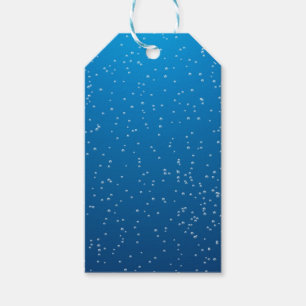 Étiquettes-cadeau Eau Bleue Profonde Et Petites Bulles