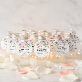 Étiquettes Cadeau Eau florale de Zamzam cadeau de mariage musulman n