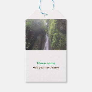 Étiquettes-cadeau eau océan plage photo ajouter nom texte place été