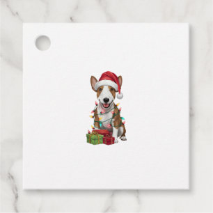 Étiquettes Cadeau Éclairage de Noël Chapeau Miniature Pinscher Chien