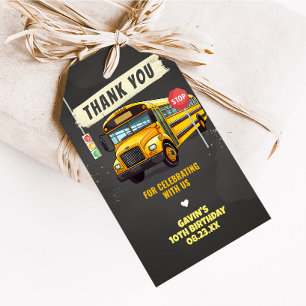 Étiquettes-cadeau Écoles Bus fête d'anniversaire Tags favoris