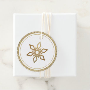 Étiquettes Cadeau Écran de Noël Papier-Nordic Gold-Cadeau Tags