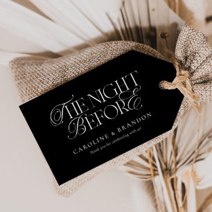 Étiquettes-cadeau Écriture Élégante La Nuit Avant le Dîner de Répéti