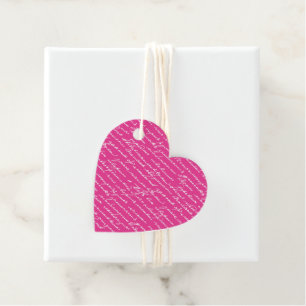 Étiquettes Cadeau Écriture manuscrite Coeur rose Amour Histoire Prep