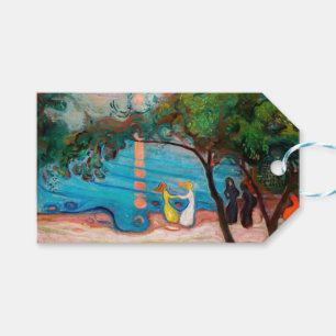 Étiquettes-cadeau Edvard Munch - Danse sur la plage