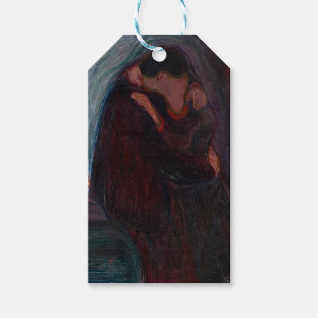 Étiquettes-cadeau Edvard Munch - Le baiser (Devant)