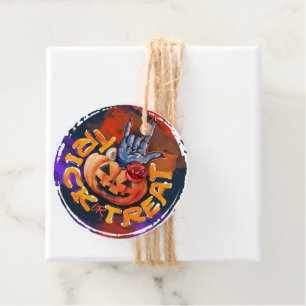 Étiquettes Cadeau Effrayant Halloween Trick ou Treat Party Favoriser