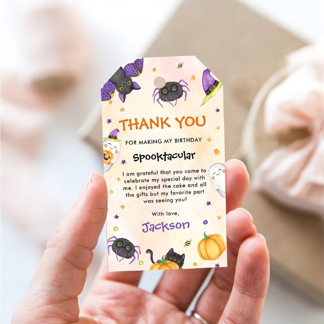 Étiquettes-cadeau Éffrayant Un Halloween 1er Anniversaire (Créateur téléchargé)