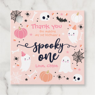 Étiquettes Cadeau Éffrayant Une Mignonne Halloween Ghost 1er Décor A