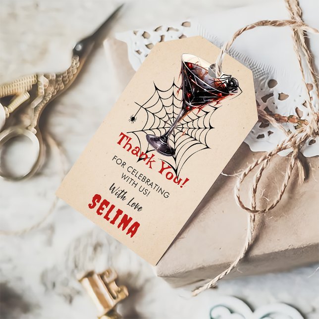 Étiquettes-cadeau Éffrayante Halloween mignonne Fête d'anniversaire  (Créateur téléchargé)