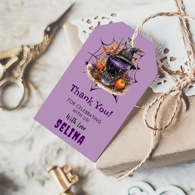 Étiquettes-cadeau Éffrayante Halloween mignonne Fête d'anniversaire  (Créateur téléchargé)