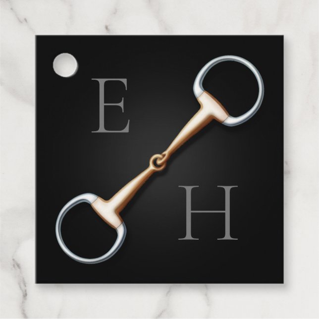 Étiquettes Cadeau Eggbutt Snaffle Bit Equestrimed (Devant)