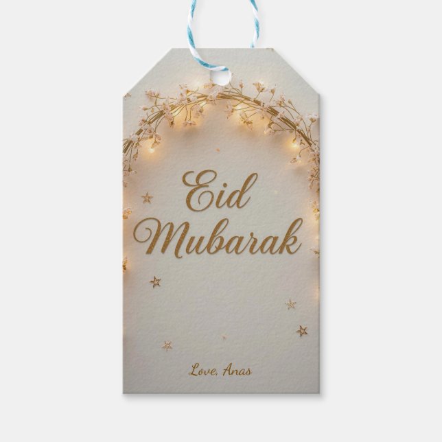Étiquettes-cadeau Eid Mubarak personnalisé (Devant)