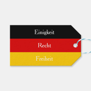Étiquettes-cadeau "Einigkeit, Recht, Freiheit" Allemand Personnalisa