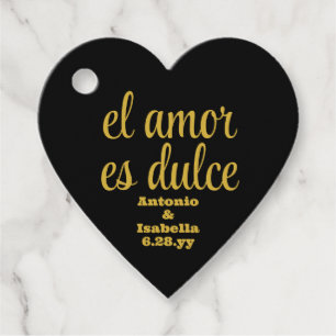 Étiquettes Cadeau El amor es dulce mariage accueil pour invités