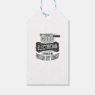 Étiquettes-cadeau Électricien drôle citation de gravure vintage conc