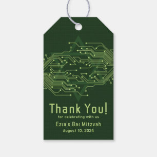 Étiquettes-cadeau Electronique Ordinateur Circuit Board Bar Mitzvah