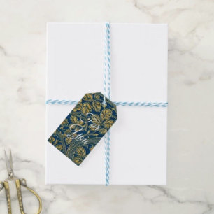 Étiquettes-cadeau Élégance de Fleur d'Or