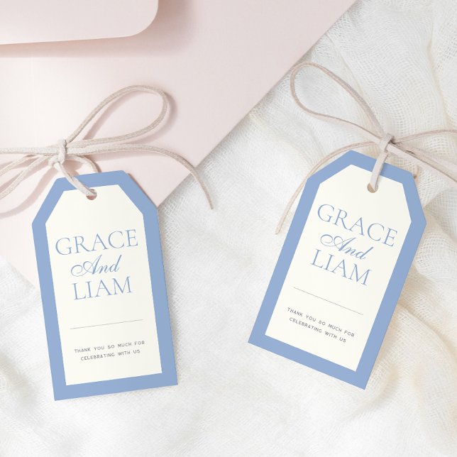 Étiquettes-cadeau Élégance de la frontière moderne Mariage Faveur Ta (Créateur téléchargé)