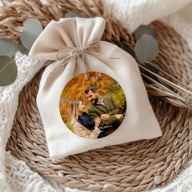 Étiquettes Cadeau Elégant automne aquarelle photo Bienvenue (Créateur téléchargé)