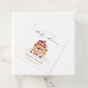 Étiquettes Cadeau Elégant Baby shower d'aquarelle de Pancake Fruit C