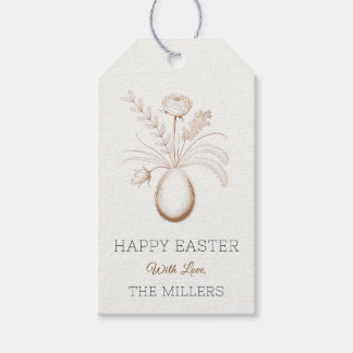 Étiquettes-cadeau Elegant Botanical Easter Personalized Gift Tag