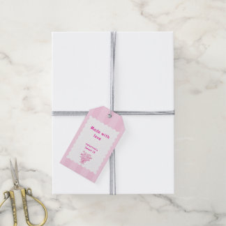 Étiquettes-cadeau Élégant Bouquet Floral de Quinceañera | Rose et Bl