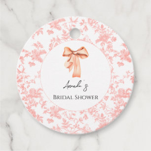 Étiquettes Cadeau Élégant brunch pour la douche de mariée florale ro