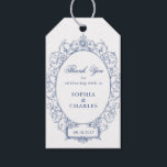 Étiquettes-cadeau Elégant cadre ornemental Floral Mariage Royal Blue<br><div class="desc">Vintage élégant cadre ornemental Floral Mariage Royal Blue</div>