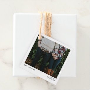 Étiquettes Cadeau Élégant chic minimaliste photo unique Noël