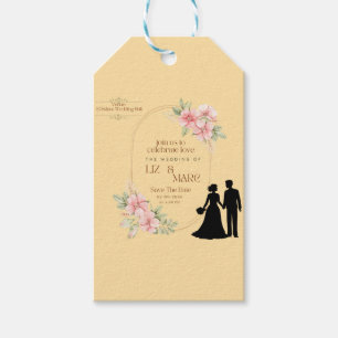 Étiquettes-cadeau Élégant Faire-part de mariage Floral