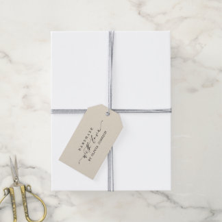 Étiquettes-cadeau Élégant Fait Main avec Amour Écriture Personnalisé