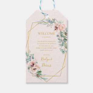 Étiquettes-cadeau Élégant flou Accueil Mariage Pastel