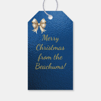 Étiquettes-cadeau Elegant Gold and Blue Gift Tags