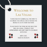 Étiquettes Cadeau Elegant Gold Bienvenue à Vegas Welcome Mariage<br><div class="desc">Se marier à Las Vegas ? Ces belles étiquettes dorées et blanches de bienvenue ajouteraient à la corbeille de bienvenue ou au sac de bienvenue de votre hôtel. Personnalisez avec votre propre texte sincère.</div>