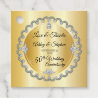 Elegant Gold Diamonds 50th Wedding Anniversary