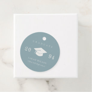 Étiquettes Cadeau Élégant gris bleu gris gris gris gris bleu minimal