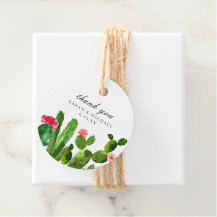 Étiquettes Cadeau Elégant jardin de Cactus MARIAGE