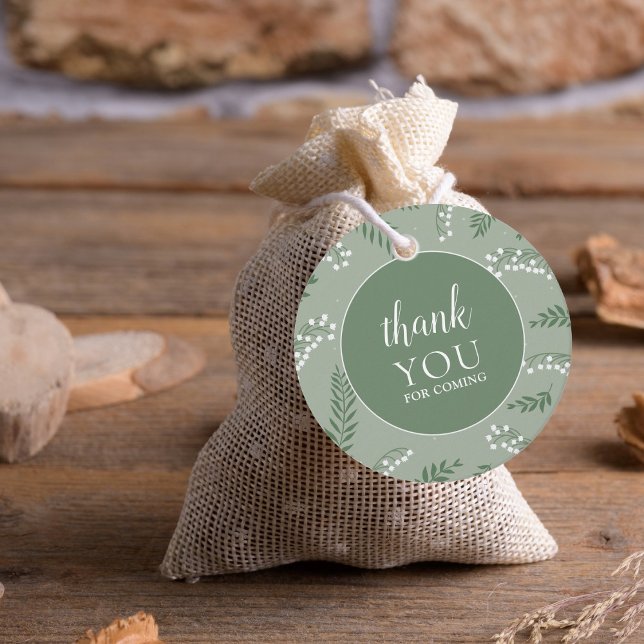 Étiquettes Cadeau Élégant Jardin de Muguet Shower de Mariage (Créateur téléchargé)