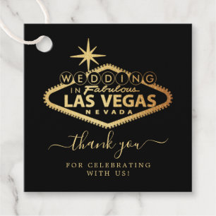 Étiquettes Cadeau Elégant Las Vegas Destination Mariage