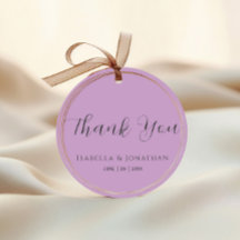 Élégant Lilac simple Mariage Merci violet