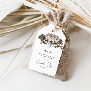 Étiquettes-cadeau Élégant Manoir Équestre Remerciements de Mariage