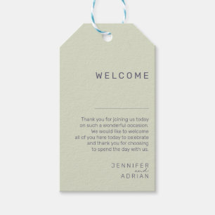 Étiquettes-cadeau Élégant Mariage Bienvenue Tags cadeaux - Personnal