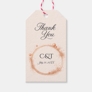 Étiquettes-cadeau Élégant Mariage de pointes d'éclaboussure de scrip